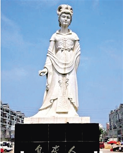 歌曲念白提到的息夫人雕像（资料图片）